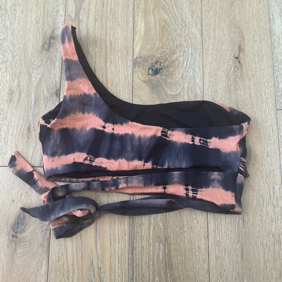 NEW Free People Martha Rey Harper Tie Dye Bikini Top Side tie printed medium - Picture 5 of 7